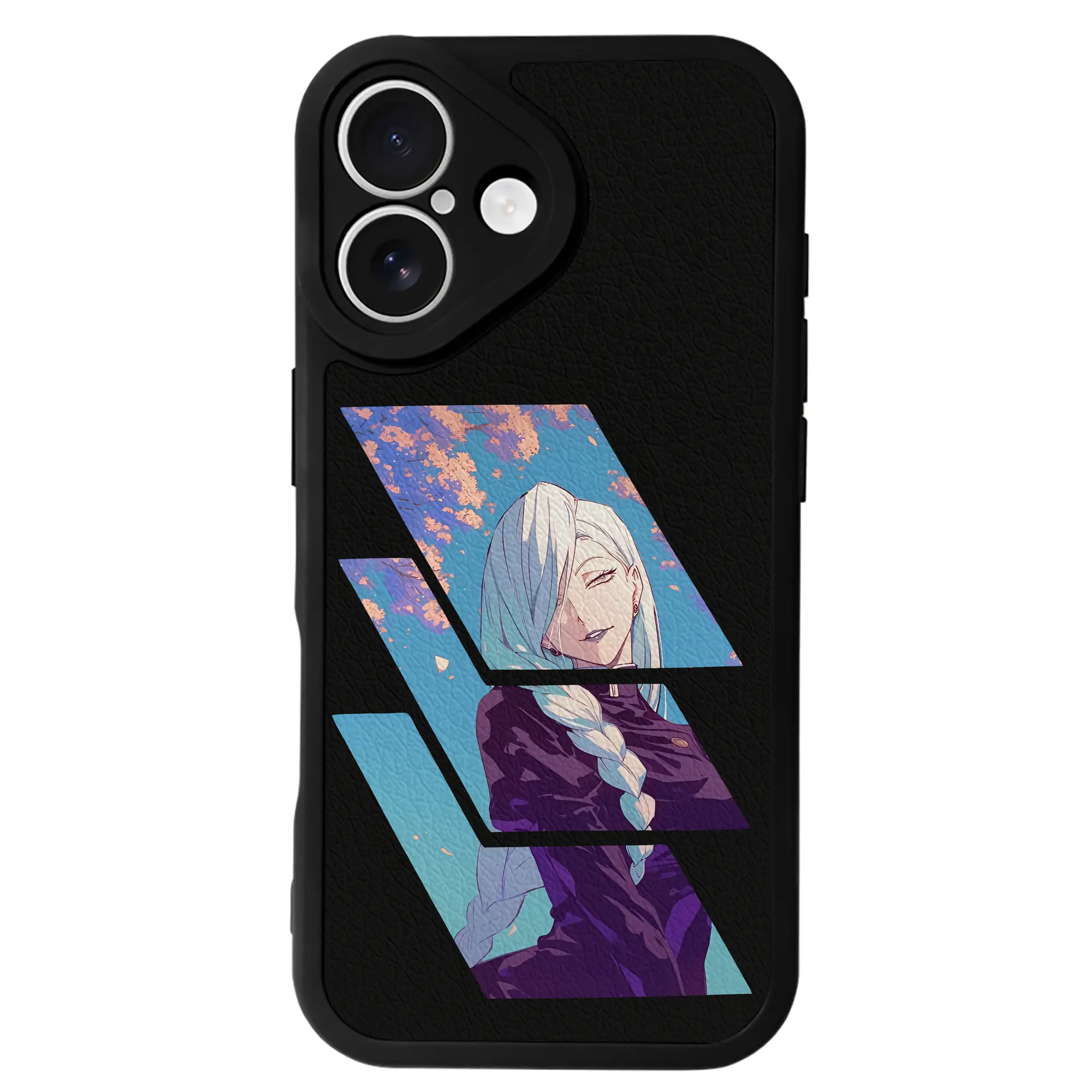 呪術廻戦 グッズ,冥冥 - IPhone 16シリーズ対応 ・ シリコンスマホケース ・ レザー調 ・ 高精度フィット ・ 耐衝撃 ・ ワイヤレス充電対応 ・ 精密カット